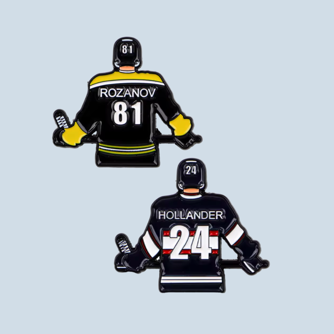 Set of 2 Heated Rivalry Bookish Hockey Number 81 & 24 ROZANOV and HOLLANDER Rivals to Lovers Sports Enamel Pins