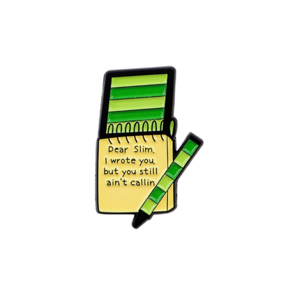 Stan Culture Dear Fan I Wrote You Enamel Pin Iconic Millennial 2000 Rap and Hip Hop Lyrics Letter Enamel Pin