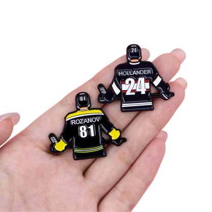 Set of 2 Heated Rivalry Bookish Hockey Number 81 & 24 ROZANOV and HOLLANDER Rivals to Lovers Sports Enamel Pins