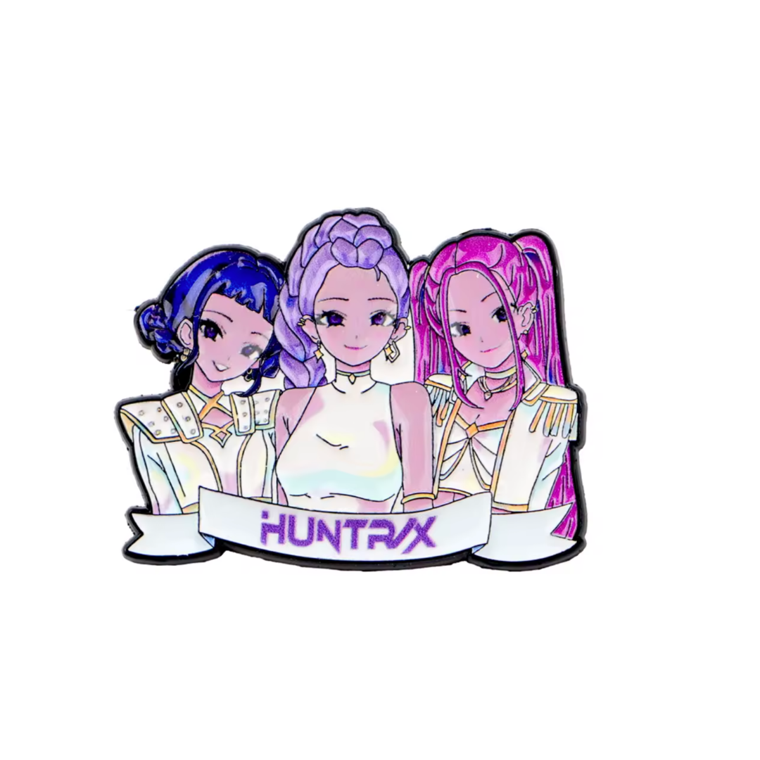 HUNTR/X Rumi, Mira, Zoey K-Pop Demon Hunter - Anime Fan Art Collectible Enamel Pin or Broch
