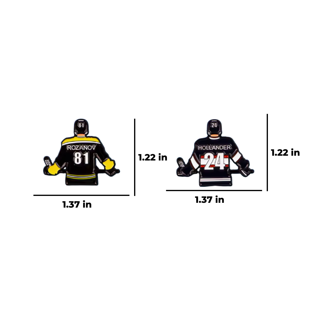 Set of 2 Heated Rivalry Bookish Hockey Number 81 & 24 ROZANOV and HOLLANDER Rivals to Lovers Sports Enamel Pins