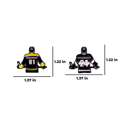 Set of 2 Heated Rivalry Bookish Hockey Number 81 & 24 ROZANOV and HOLLANDER Rivals to Lovers Sports Enamel Pins