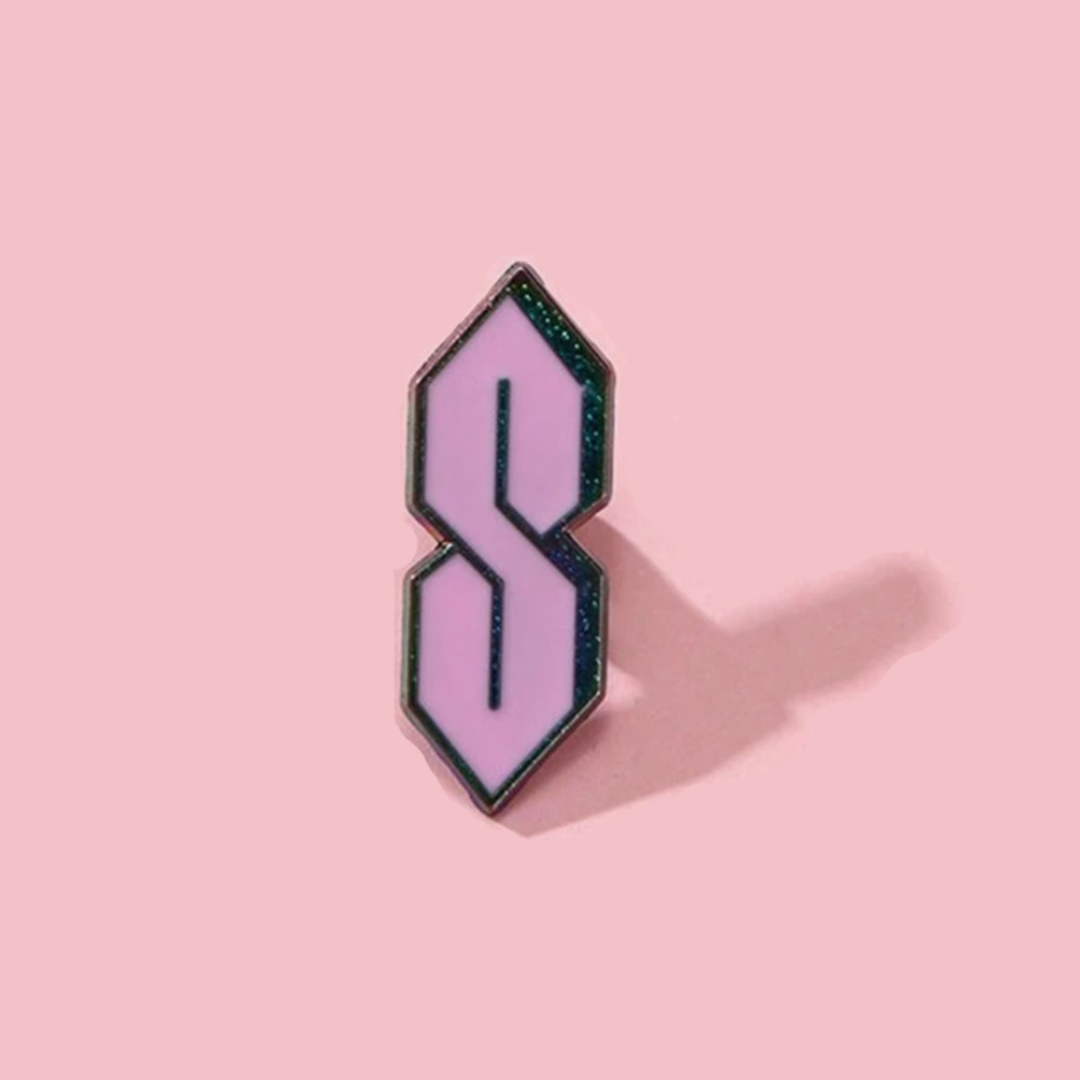 Classic "Cool S" Enamel Pin Universal Infinite S Symbol Brooch Iconic 90s Throwback Accessory & Nostalgia Gift
