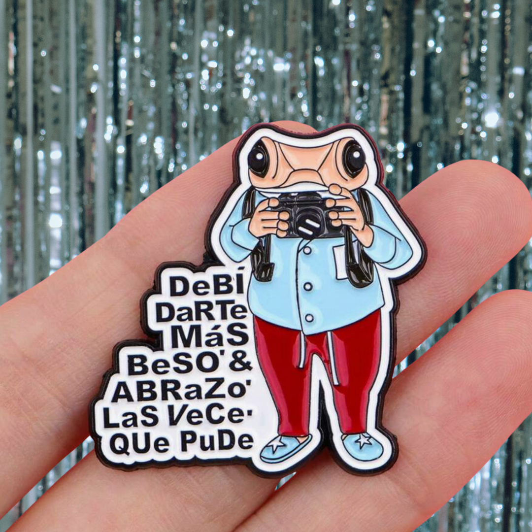 Regretful Quote Enamel Pin More Kisses and Hugs Emotional Lyric Emotional Viral Reggaeton Song
