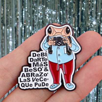 Regretful Quote Enamel Pin More Kisses and Hugs Emotional Lyric Emotional Viral Reggaeton Song
