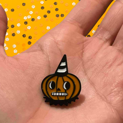 Over the Garden Wall Pottsfield Pumpkin Person Enamel Pin