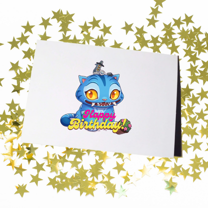 K-Pop Derpy Tiger & Sussie Magpie Birthday Card