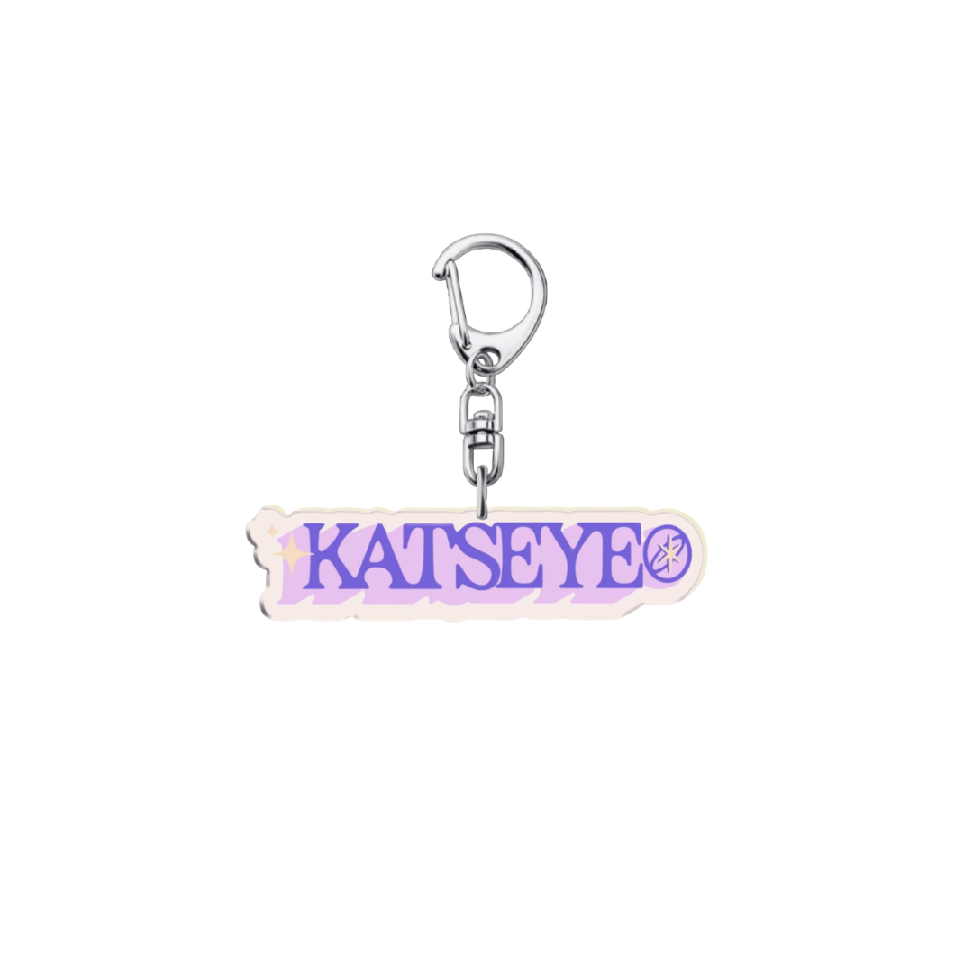 Global Katseye K-Pop Girl Group Star Purple Eye with a Cute Y2K Aesthetic Acrylic Keychain Soft Is Strong Inspired Charm