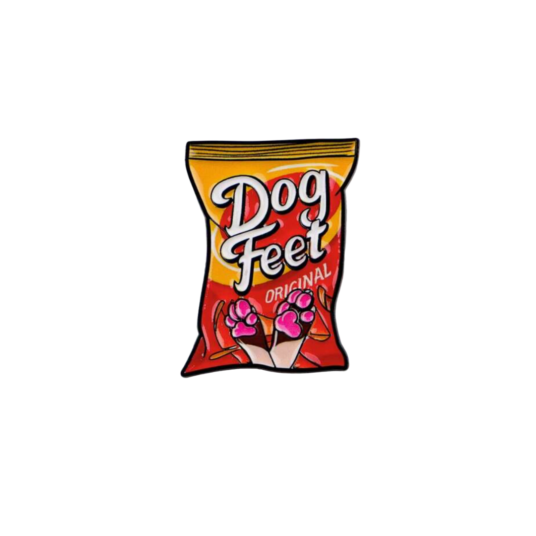 Dog Feet Chips Funny Dog Paw that smell like Corn Chips Snacks Enamel Pin or Lapel Badge for Sarcastic Pet Lovers