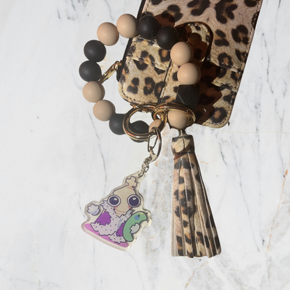 Anxious King Chess Piece Acrylic Keychain that is a Retro Indie Animation Inspired of a Chaotic Digital Jester Charm