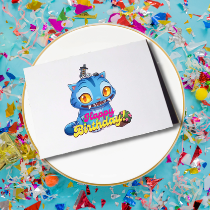 K-Pop Derpy Tiger & Sussie Magpie Birthday Card