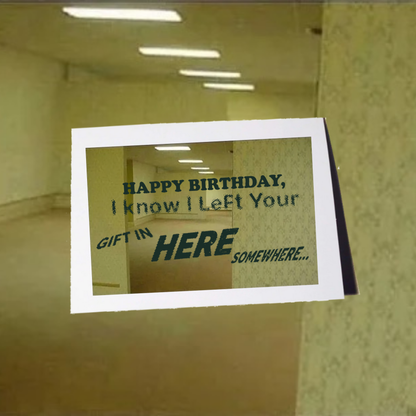 The Backrooms Birthday Greeting Card
