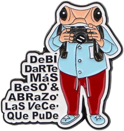 Bad Bunny DtMF Pin - "More Kisses and Hugs" Viral Lyric Enamel Pin
