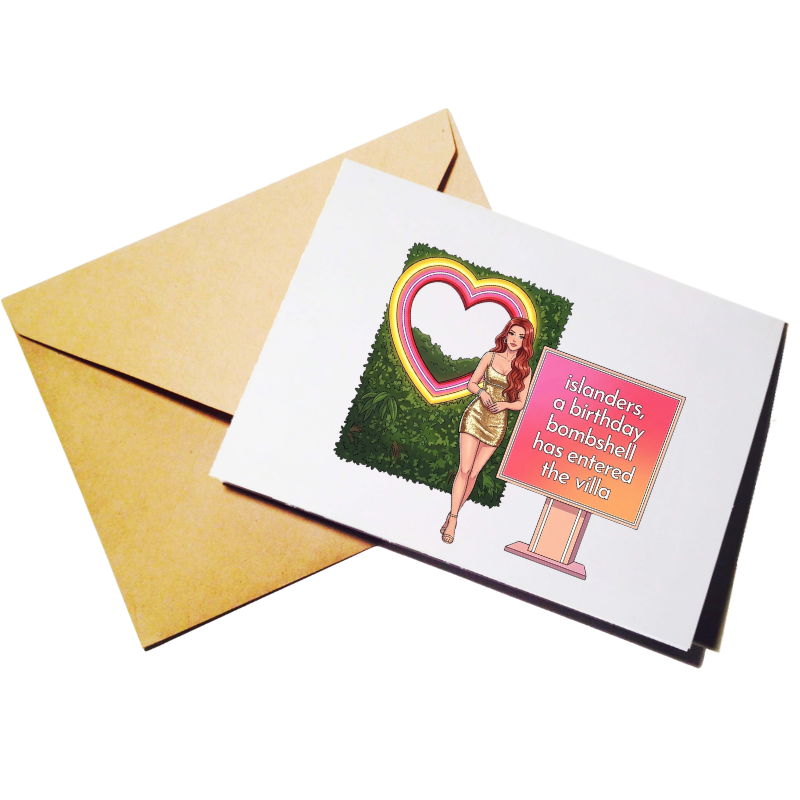 Love Island A New Bombshell Has Entered The Villa Birthday Card