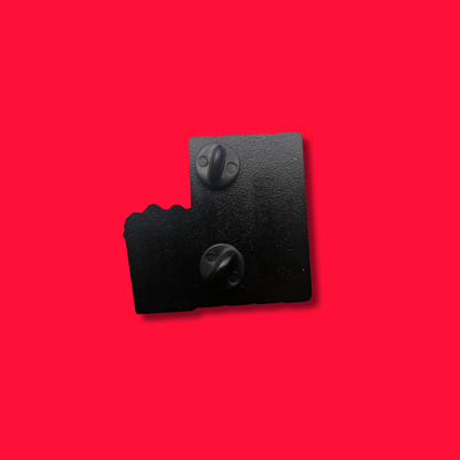 Spooky VHS Tape Stack for a Retro Horror Movie Night with Slasher Film Nostalgia Enamel Pin or Lapel Badge