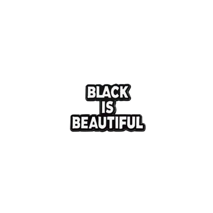 Black is Beautiful African American Pride & Heritage for the Black Power Movement Enamel Pin or Lapel Badge