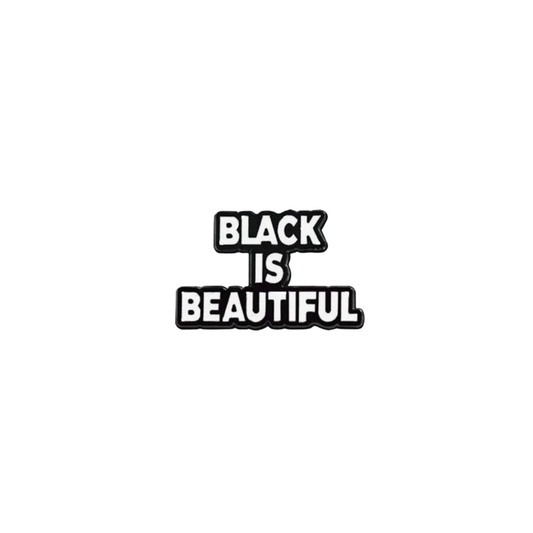 Black is Beautiful African American Pride & Heritage for the Black Power Movement Enamel Pin or Lapel Badge