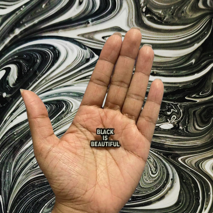 Black is Beautiful African American Pride & Heritage for the Black Power Movement Enamel Pin or Lapel Badge