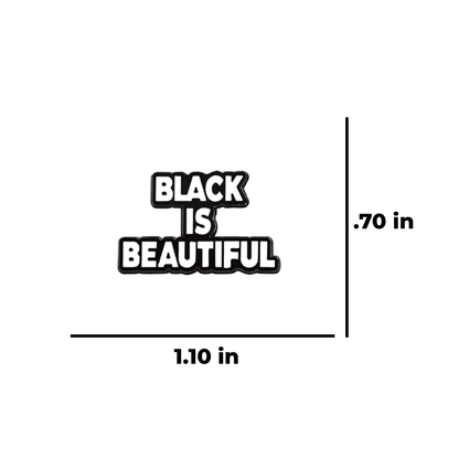 Black is Beautiful African American Pride & Heritage for the Black Power Movement Enamel Pin or Lapel Badge