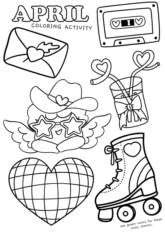 Free Coloring Download April