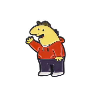 Charlie Enamel Pin from Smiling Friends Surreal Indie Animation Cartoon Collectible Funny Gift for Fans