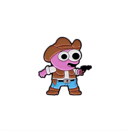 Pim Cowboy Enamel Pin from Smiling Friends Surreal Indie Animation Cartoon Collectible Funny Gift for Fans