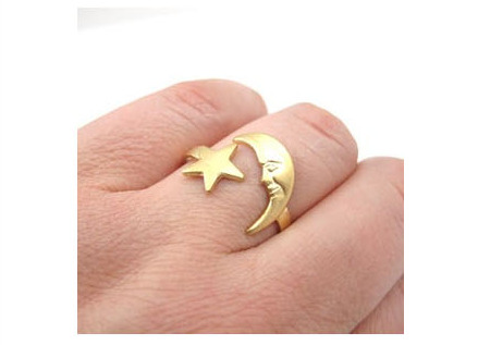 Moon and Stars Ring