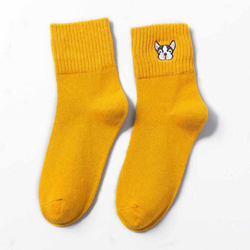 Cotton Bully Embroidery Socks