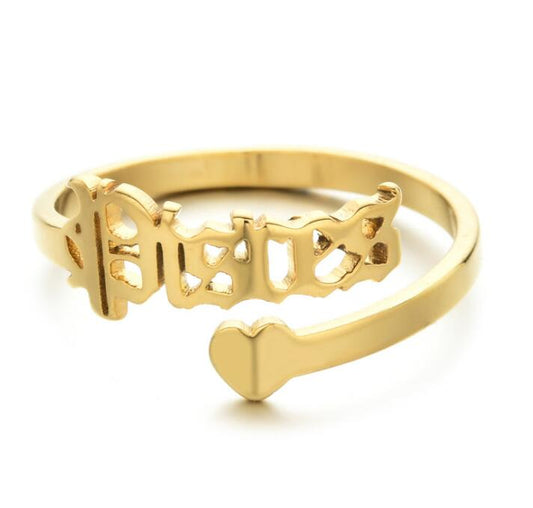 Whats Your Sign Adjustable Open Ring