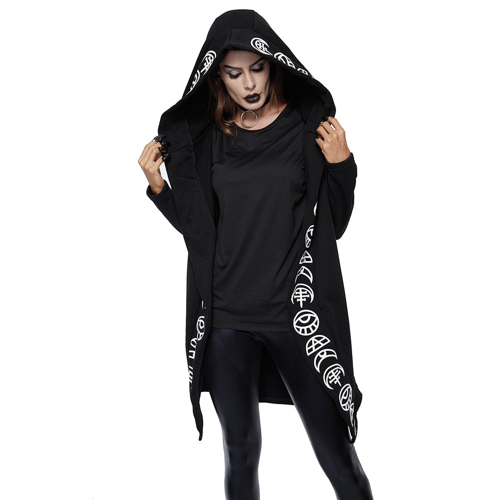 Gothic Cool Black Women Sweatshirt