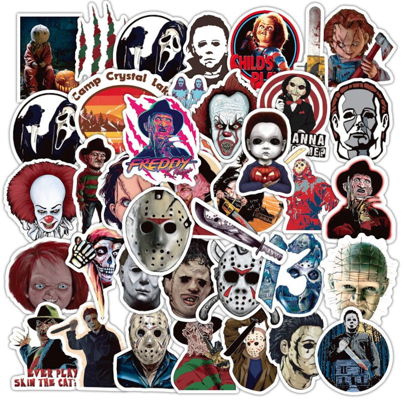 Horror Movie Stickers 10/30/50pcs/pack