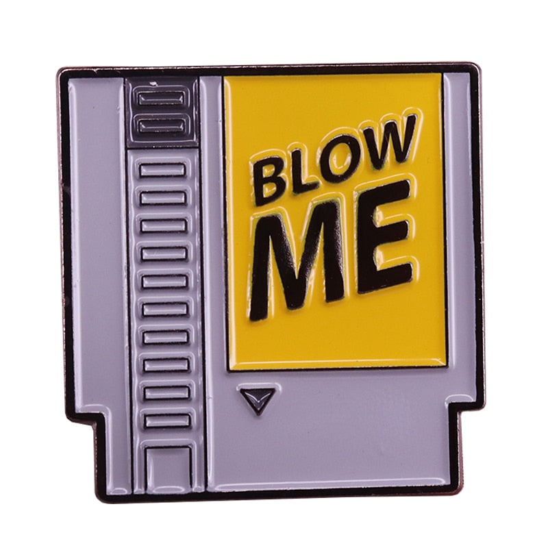 Blow Me Retro Gamer Pins