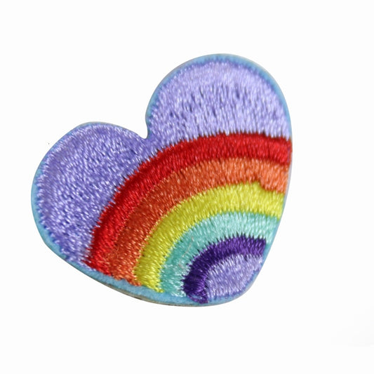 Cute Vintage Rainbow Heart Patch