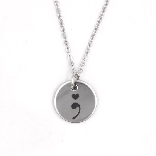 Semicolon Depression Necklace