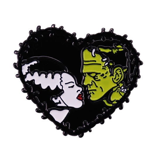Bride & Frankenstein Pin