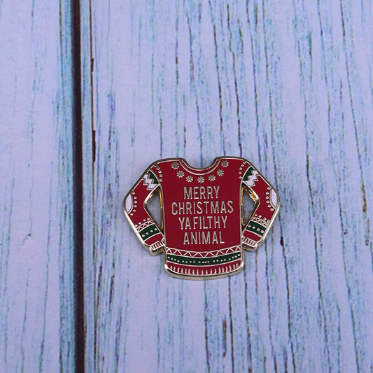 Merry Christmas Ya Filthy Animal Pin