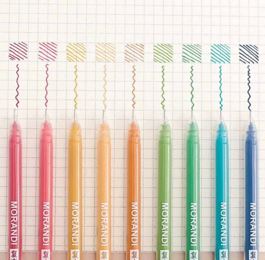 Morandi 9 Colorful Gel Pens Set