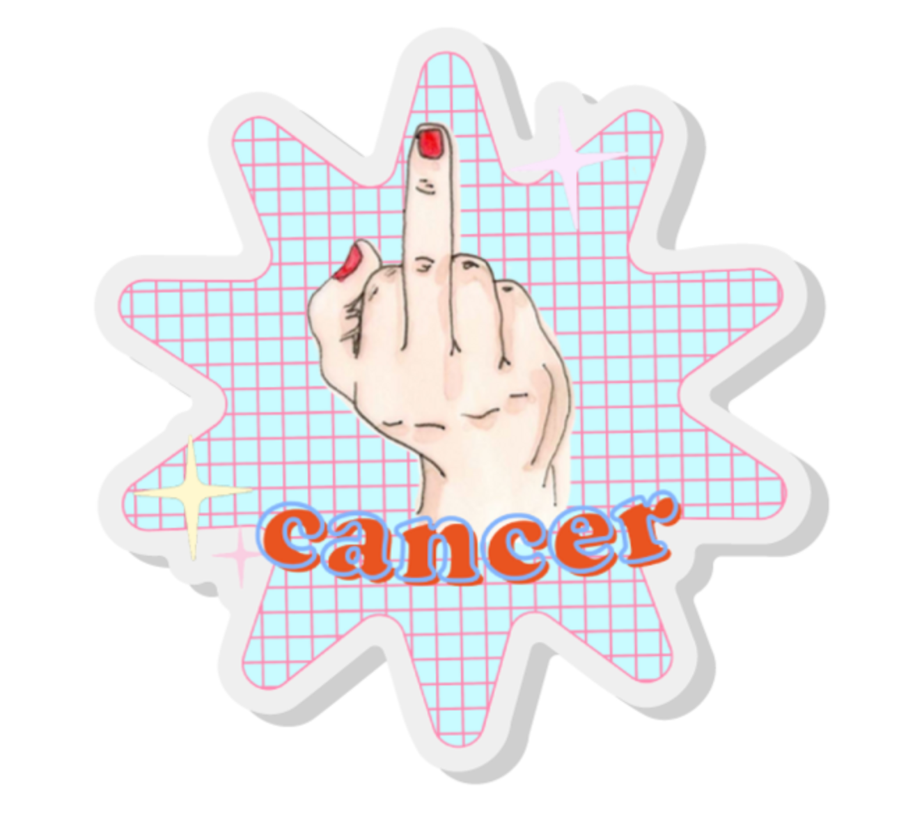 F Cancer  Acrylic Pin