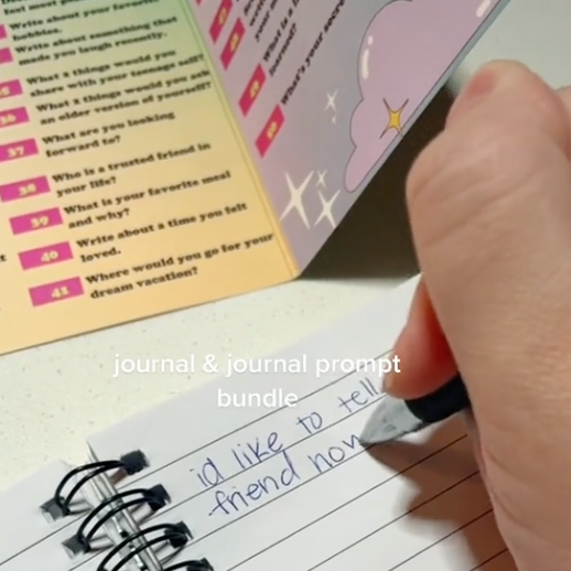Wellness Journal and Journal Prompts Set