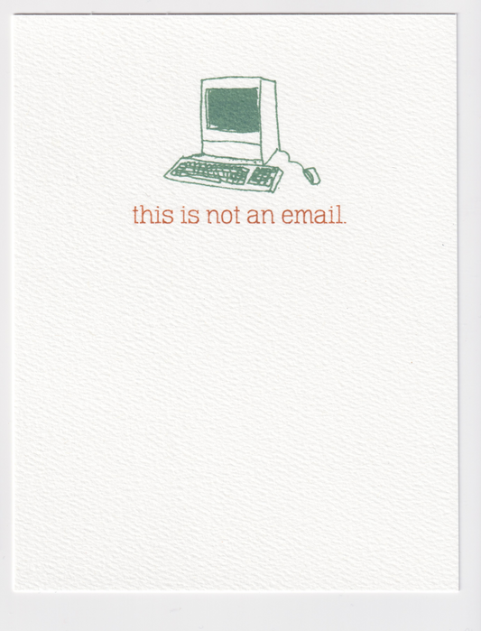 Not an Email Flat Notecard Thermography