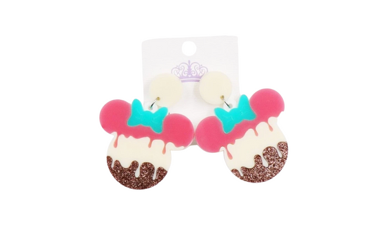 Mouse Glitter Ice Cream Earrings