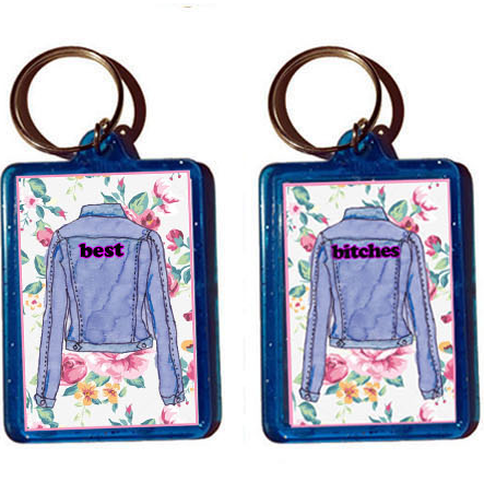 Best Bitches keychain Set