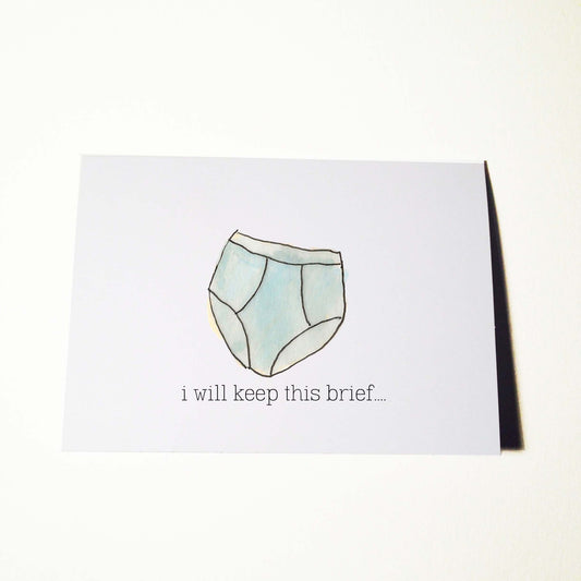 Keep this Brief and I Miss You Card