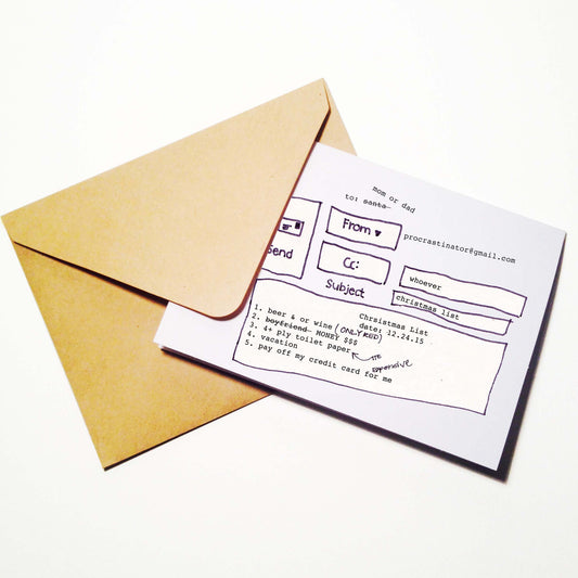 Real World Christmas List Card