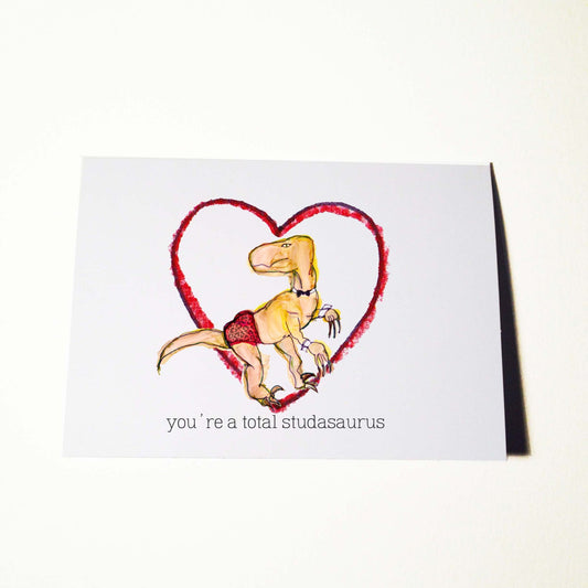 Studasaurus Valentine Card