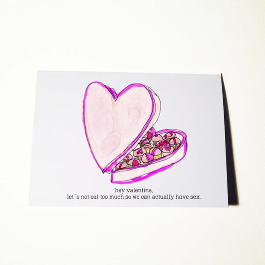 Funny and Honest Foodie Valentine's Day Card