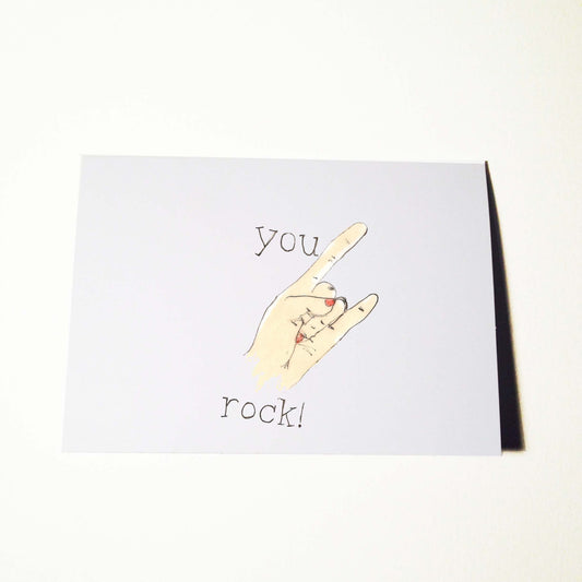 You Rock Thank You Card