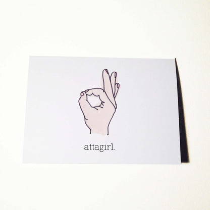Attagirl Good Job Card