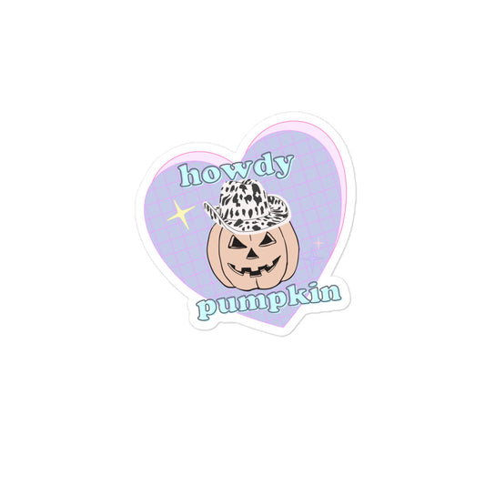 Howdy Pumpkin Sticker