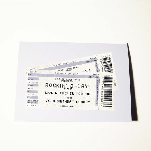 Music Lover Concert Ticket Birthday Card
